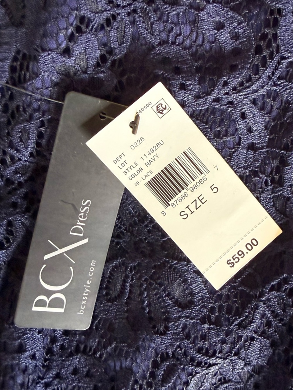 BCX Navy Lace Dress